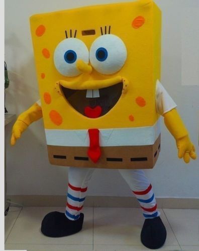 Yellow Spongebob Squarepants Mascot Costume EPE EMS Express Hot Adult Size SALE