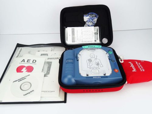 Philips Heartstart Onsite AED Defibrillator HS1 Case Pads Kit + M5066A