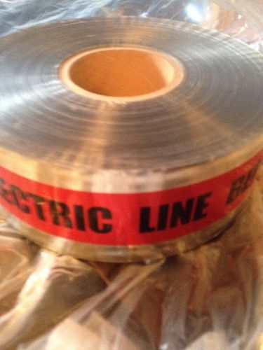 ELECTRIC LINE BELOW Caution Marking Detectable Red Tape 3&#034;-1000&#039;