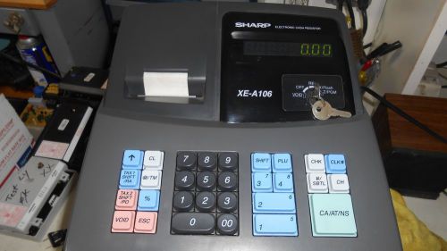 Sharp Electronic Cash Register XE-A106 with Keys and Paper