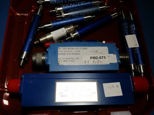 Rf/coaxial filters asst. reactel/kp micro/rlc- lot of 12 for sale