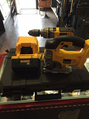 Dewalt dc901 and dewalt dc308 36 volt drill and jigsaw battery and charger for sale