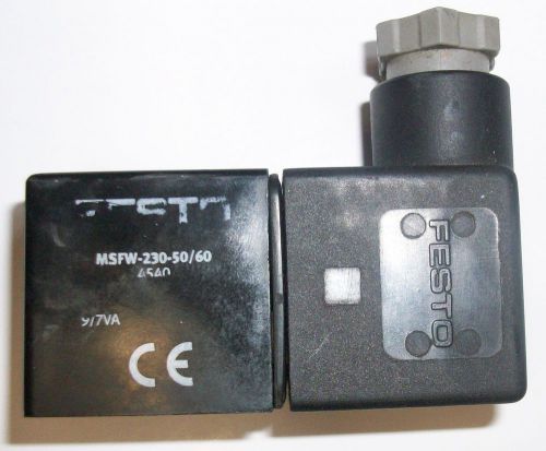 Festo Solenoid Coil w/ Standard Socket 230VAC MSFW-230-50/60-4540 USG