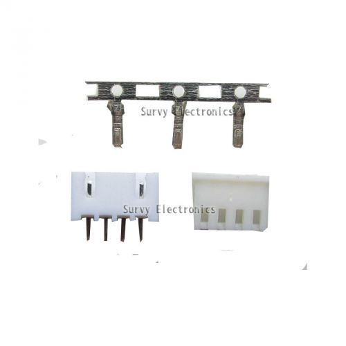 100 Pcs XH2.54 Connector Kits 2.54mm Pin Header + Terminal + Housing XH2.54-4P