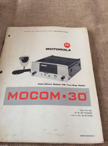 Vintage Motorola Mocom 30 Radio Manual