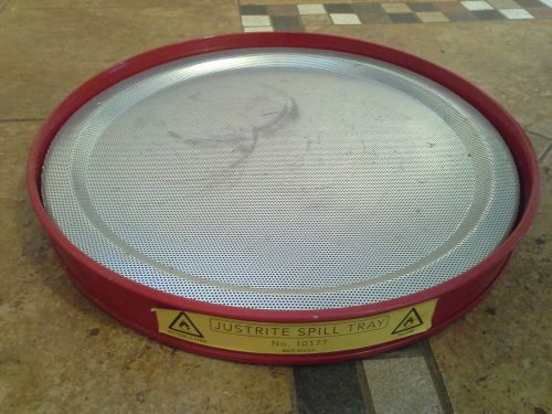 JUSTRITE SPILL TRAY 10177 1-1/4&#034; H, Red, 0.25 gal.