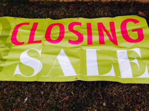Closing Sale Sign/Going out of Business Sale Sign  96&#034;Long x 35 1/2&#034; Tall