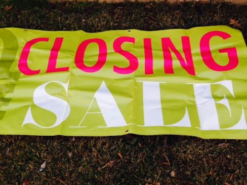 Closing Sale Sign/Going out of Business Sale Sign  96&#034;Long x 35 1/2&#034; Tall
