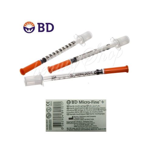 BD Becton Dickinson Micro-Fine Plus U-100 Sterile Syringes 0,5ml 1ml x 29G (x10)