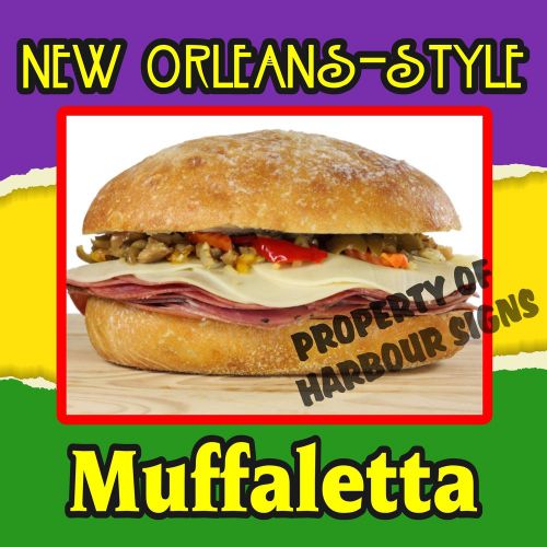 Muffaletta Sandwich Decal 14&#034; Food Truck Concession Restaurant  Vinyl Menu Sign