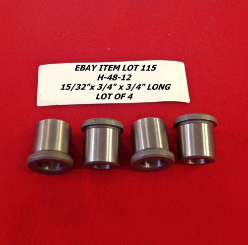 Acme h-48-12 head press fit shoulder drill bushings 15/32 x 3/4&#034; x 3/4&#034; lot of 4 for sale