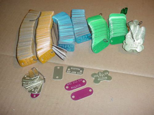 LARGE LOT DOG TAGS, LABELS, NEW BUT PRINTED ON ONE SIDE. FAST SHIPPING