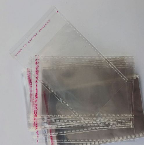 Wholesale 200pcs Clear Self Adhesive  DIY Jewelry Seal Plastic Bags 6x8cm