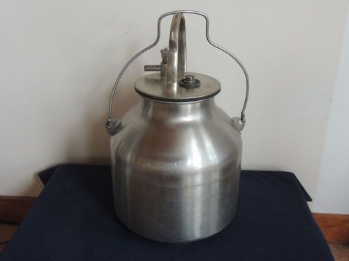 Vintage stainless steel milk can container farm dairy creamer industrial stait for sale