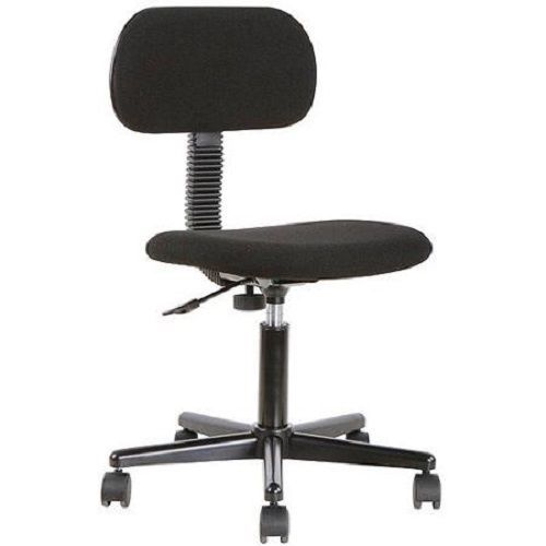 Chair armless computer sleek furniture home office school black fabric new for sale