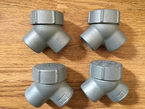 Lot of 4 o-z gedney neer 3/4&#034; capped conduit elbow explosion proof lby-75 new for sale