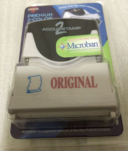 ACCUSTAMP2 Premium 2 Color Shutter Stamp with Microban, ORIGINAL, Brand New