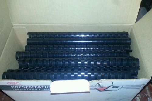 GBC 3/4&#034; Black Plastic Binding Combs, 100pk - 4000104G