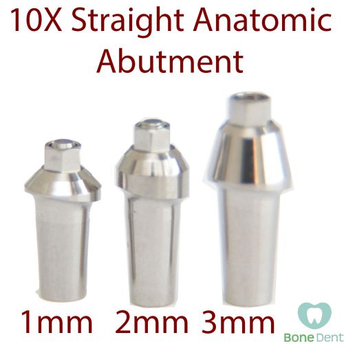 10x straight titanium dental anatomic abutment for dental implant free shipping for sale