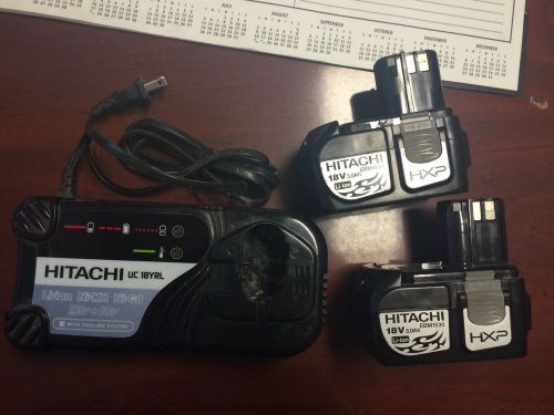Hitachi 18v Ebm1830 Batteries Lit-Ion and UC18YRL Charger