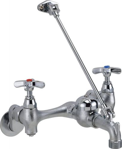 Delta 28t9-ac commercial 2 handle 8” adjustable center wall mount service faucet for sale