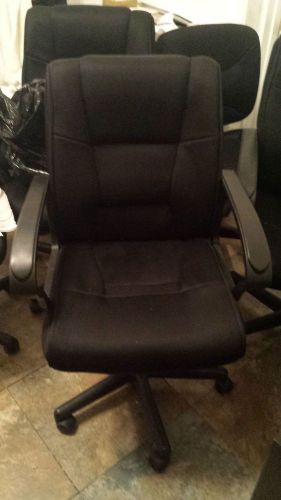 4 legged black office chairs fully assembled for sale