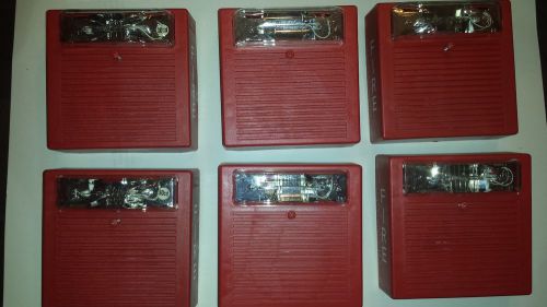 **new**  lot of 6  wheelock ul fire alarm strobe red as 2430w for sale