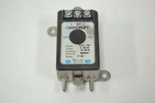 ASHCROFT RXLD 1.0% 4-20MA DIFFERENTIAL PRESSURE 0.5IN-H2O TRANSMITTER B368019