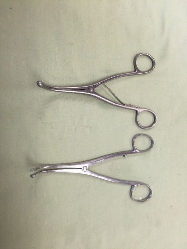 2 Weck Clamps,  Model 454322 Instrumentation Surgical Lab Stainless Steel