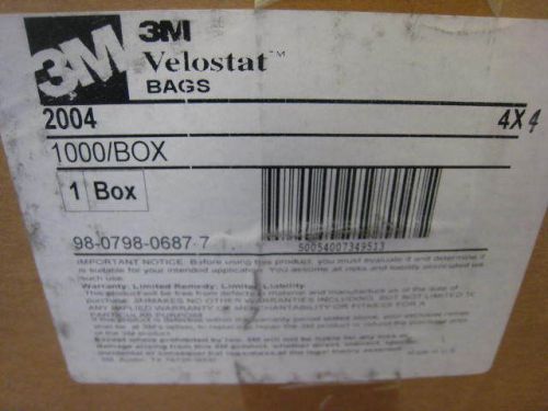 3M 2004 4 X 4&#034; VELOSTAT ELECTRICALLY-CONDUCTIVE BAGS CASE OF 1000