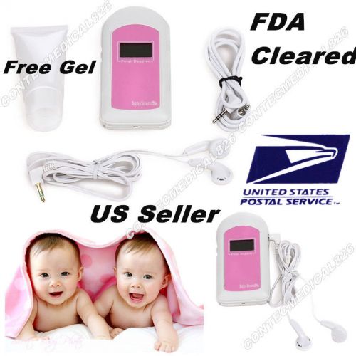 Contec babysound b  pocket fetal heart doppler us fda approved lcd gel + headset for sale