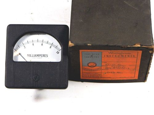 Westinghouse milliampere rx-35 ma * 0-10 ma * amp gauge * new in box * vintage for sale