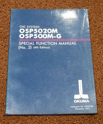 Okuma OSP5020M OSP500M-G Special Function Manual, #2, 4th Ed.