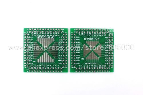 10pcs double sides PCB Adapter Board,QFP 0.5mm 0.65mm pitch,DIP 2.54mm,QFP/TQFP