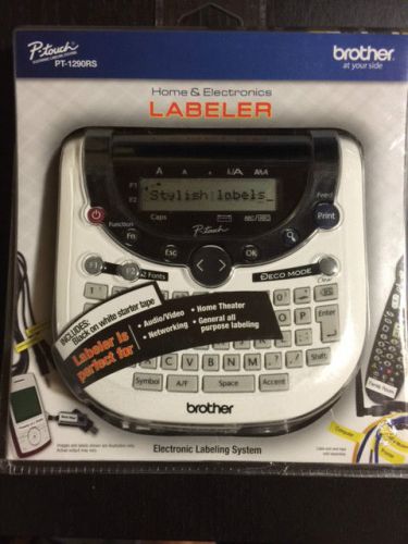 Brother p-touch pt-1290rs label thermal printer labeler w/tape machine pt-1290 for sale