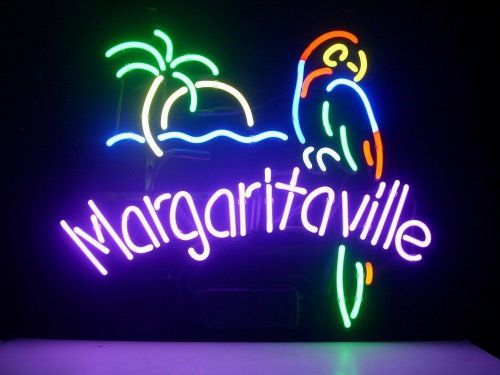17*14 Margaritaville Par Neon Light Sign Store Display Beer Bar Sign Real Neon