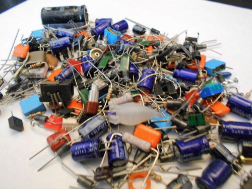 Mix Lot Electronic Parts Components Resistor Capacitor Jack Assorted &amp; More B