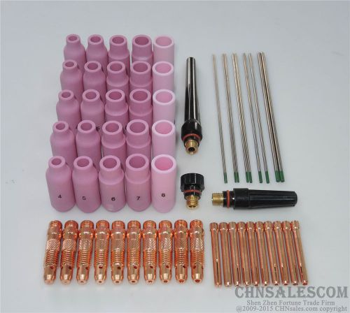 58 pcs tig welding torch kit  wp-17 wp-18 wp-26 pure tungsten for sale