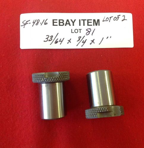 Acme sf-48-16 slip-fixed renewable drill bushings 33/64 x 3/4 x 1&#034; lot of 2 usa for sale