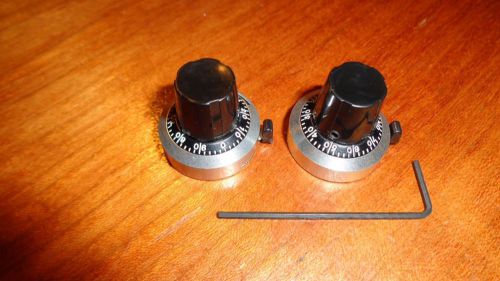 2 BECKMAN HELIPOT DUODIAL 15 TURN PRECISION POTENTIOMETER KNOBS 1/4 IN SHAFT L6