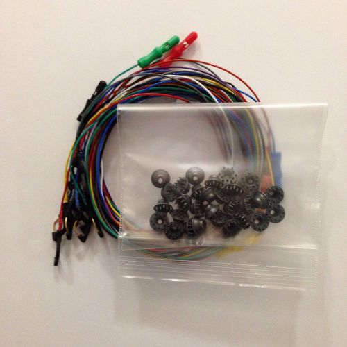 Pkg of 15 Disposable/Reusable Dry Electrodes, 10 EEG Cup Electrodes,5 Lead Wires