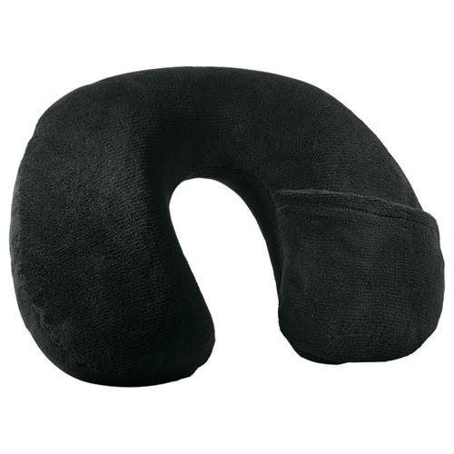 TRAVEL SMART BY CONAIR TS22N Inflatable Fleece Neck Rest (Black)