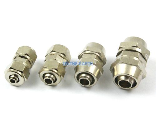 5 Pieces 12mm Double Side Brass Pneumatic Pipe Hose Coupler Connector Fitting