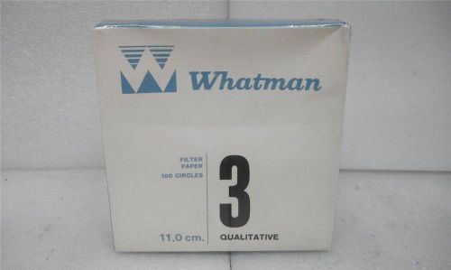 *New* Whatman Grade-3 Qualitative 11.0cm 100 Filter Paper Circles