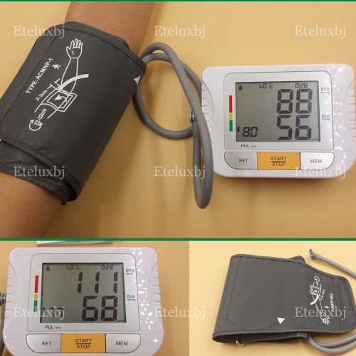 Free shipping fully automatic upper arm digital blood pressure and pulse monitor for sale