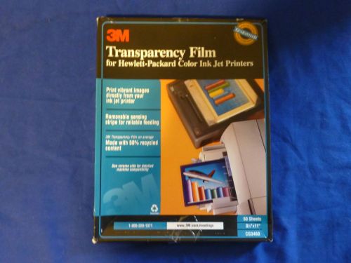 3M CG3460 InkJet Transparency Film 50 Sheets for HP-Opened, but new product
