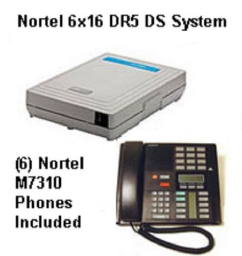 Nortel Norstar Meridian DR5 DS 6X16 Phone System with (6) Phones and Warranty