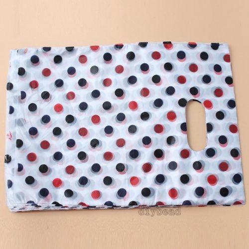 500x bulk colorful dots pattern shopping carrier bags boutique gift bag handbag for sale