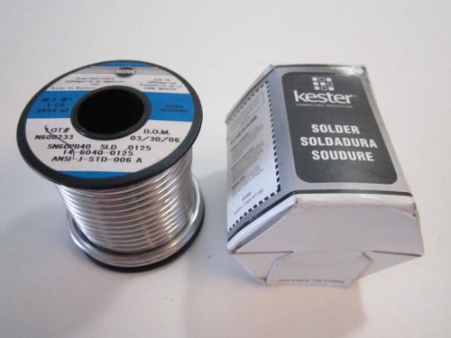 2x1Lb Spool Kester 60% Tin 40% Lead Solid Core .125&#034; Solder 14-6040-0125
