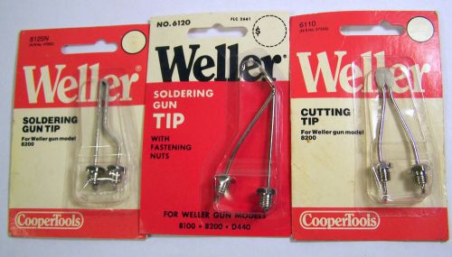 3 new weller soldering iron gun 8100/8200/d440 cutting tips lot 6110/6120/8125n for sale